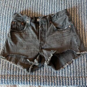 Levi's 501 Frayed Denim Cutoff Shorts